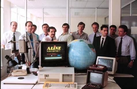 1987, l'équipe télématique du groupe Perdriel
